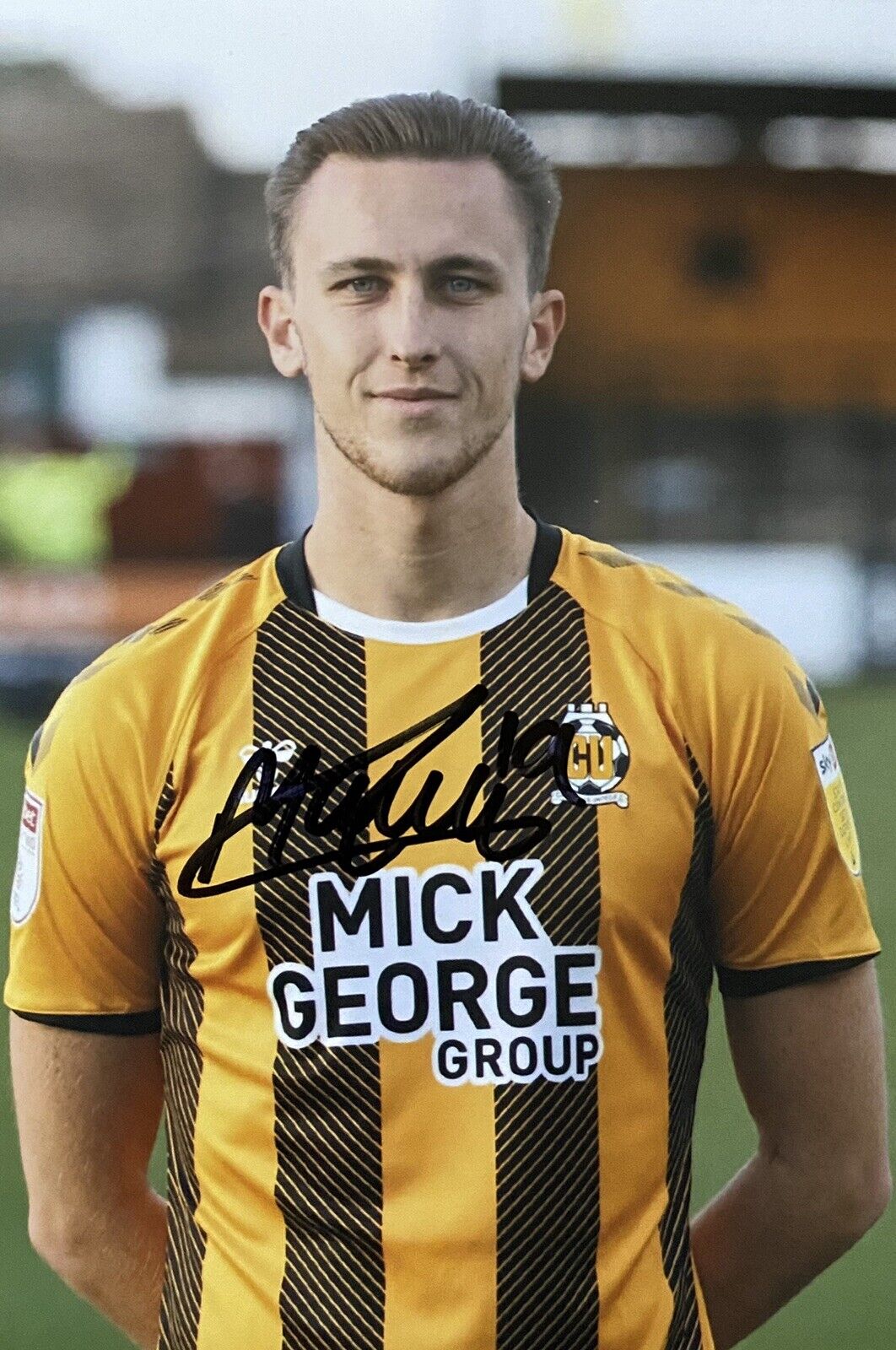 Adam May Genuine Hand Signed Cambridge United 6X4 Photo Poster painting