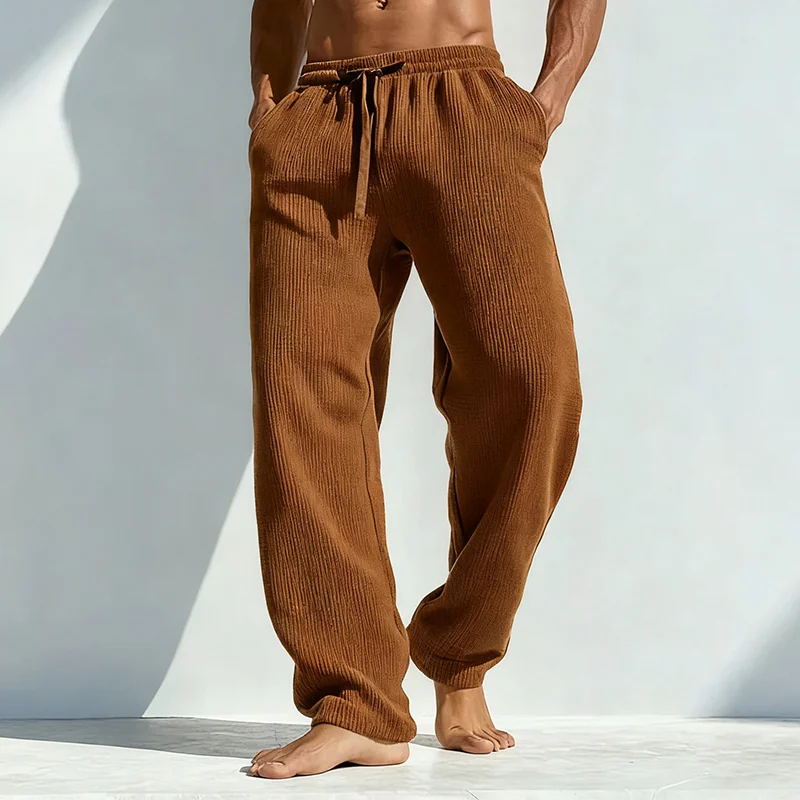 Men's Autumn And Winter Sports Casual Knitted Waffle Trousers-inspireuse