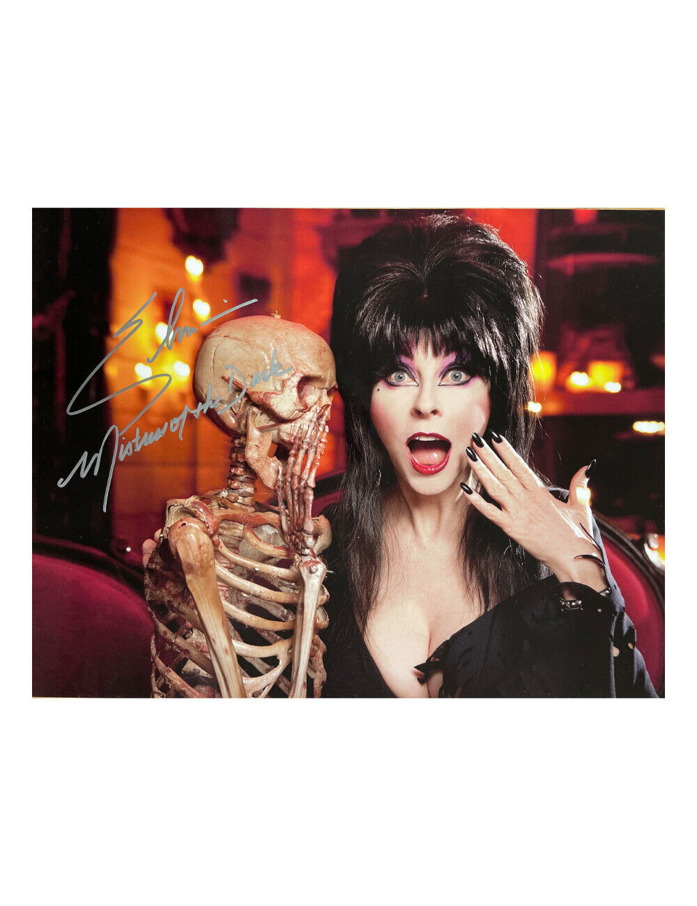 16x12 Elvira Print Signed by Cassandra Peterson 100% Authentic With COA