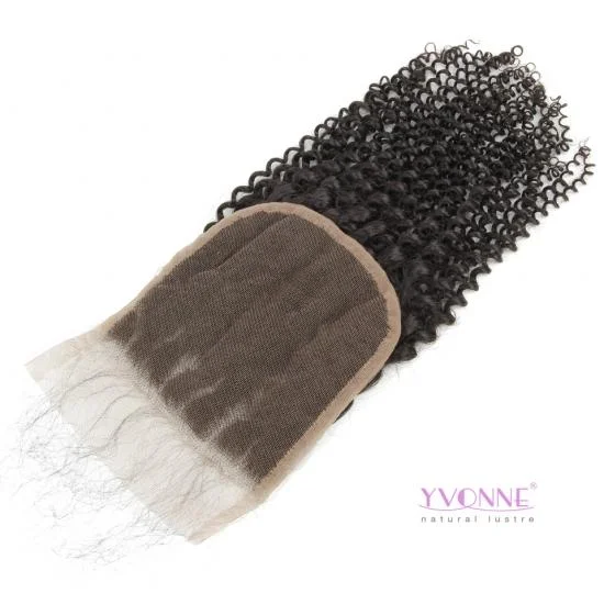 Yvonne Hair Kinky Curly 5x5 Lace Closure Free Part Swiss Lace 100% Human Hair Closure With Baby Hair