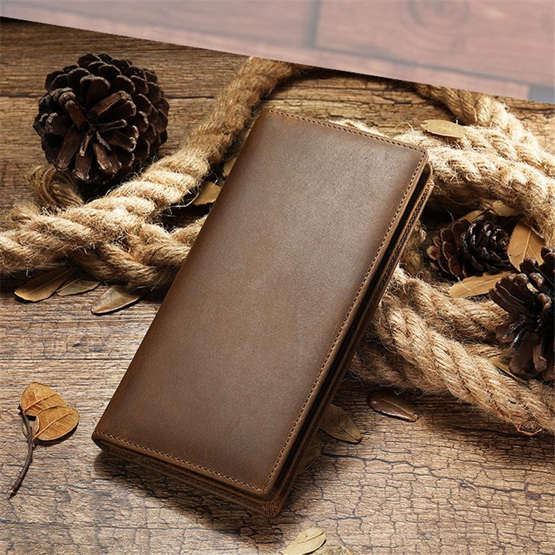Men&rsquo;s Vintage Fine Stitching Soft Leather Multiple Slot Casual Wallet
