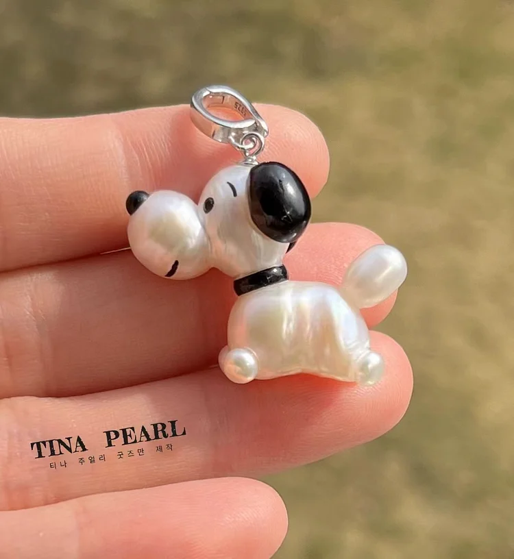 TINA Jewelry Snoopy Pearl Puppy pendant