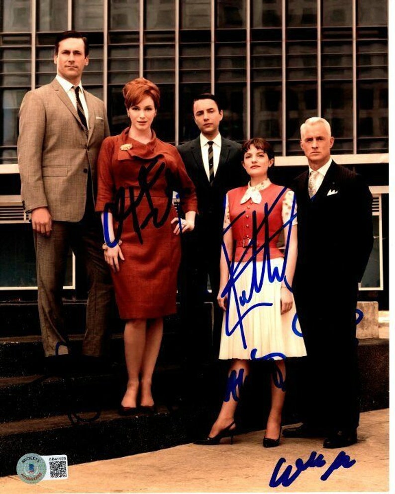 Mad men signed 8x10 cast Photo Poster painting beckett bas loa