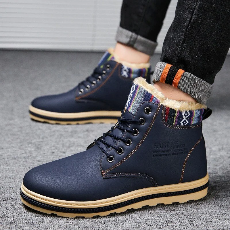 Spring Autumn Boots Men Suede Leather Unisex Style Fashion Male Work Shoes