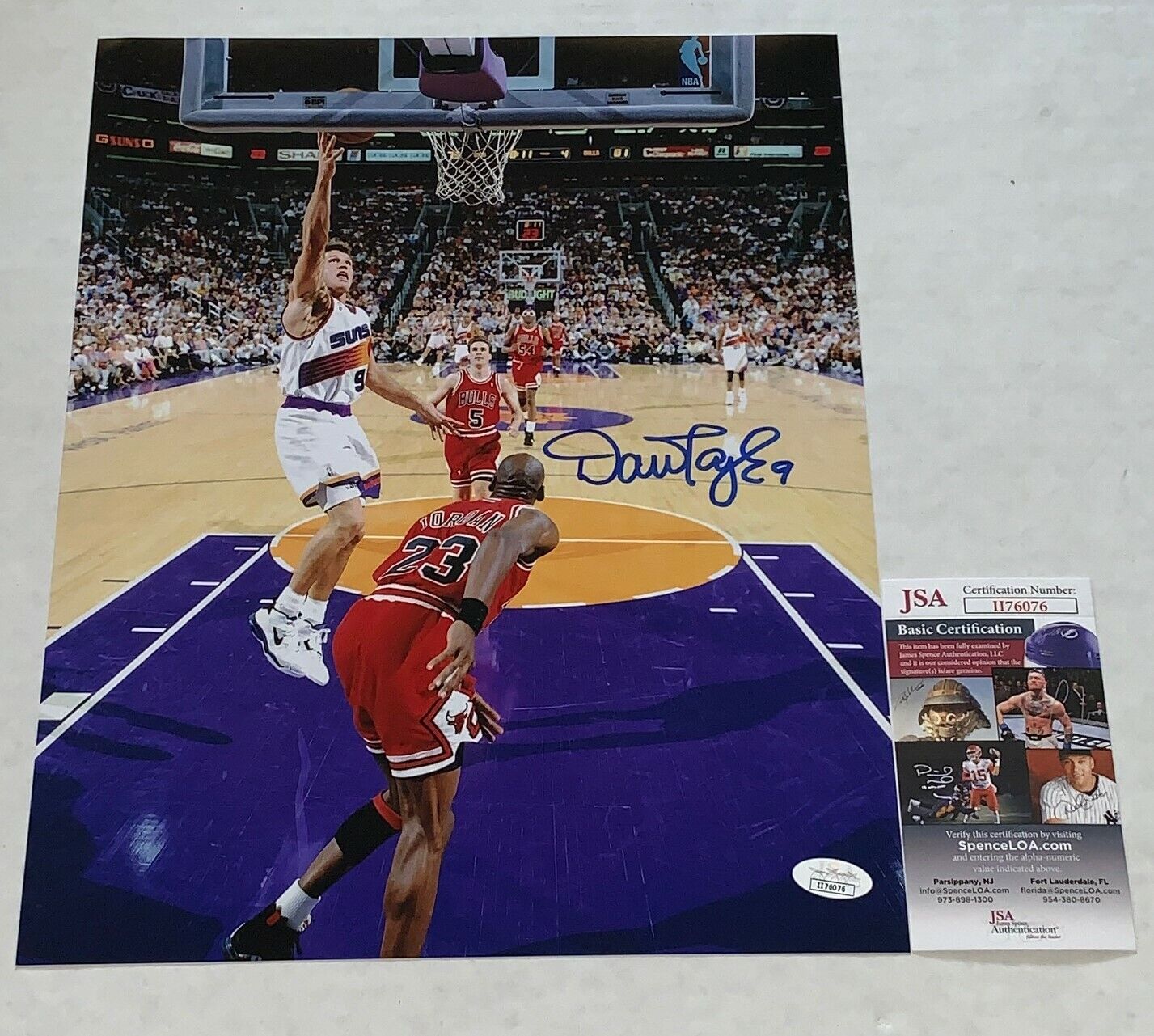 Dan Majerle signed Phoenix Suns 11x14 Photo Poster painting autographed Thunder Dan 3 JSA