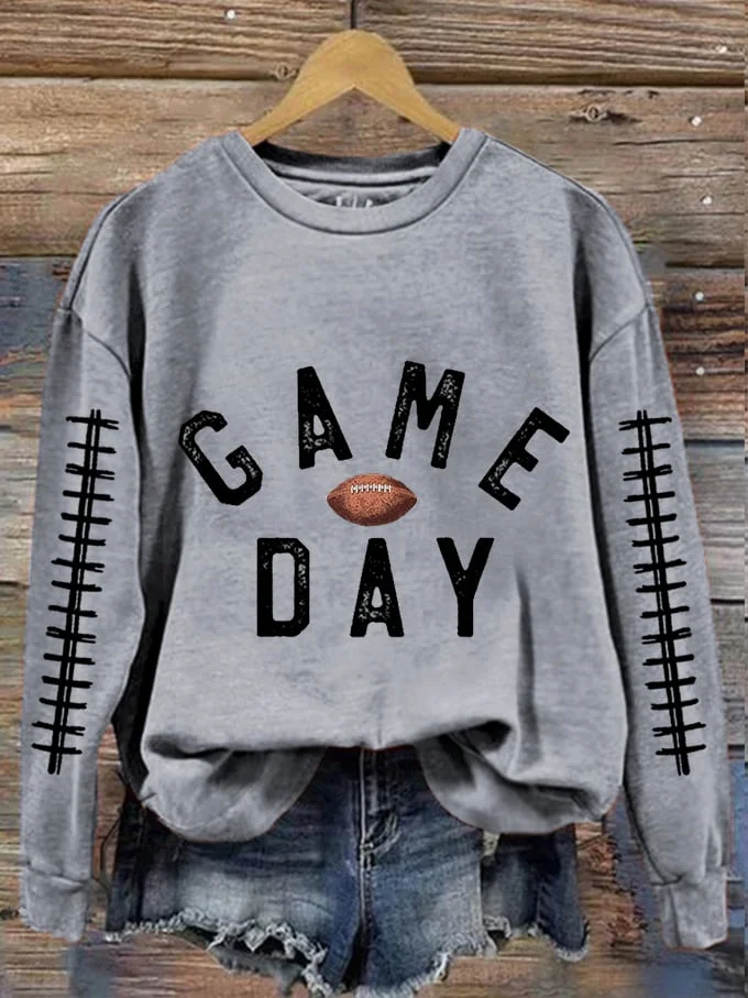 Women's American Football Game Day Print Sweatshirt socialshop
