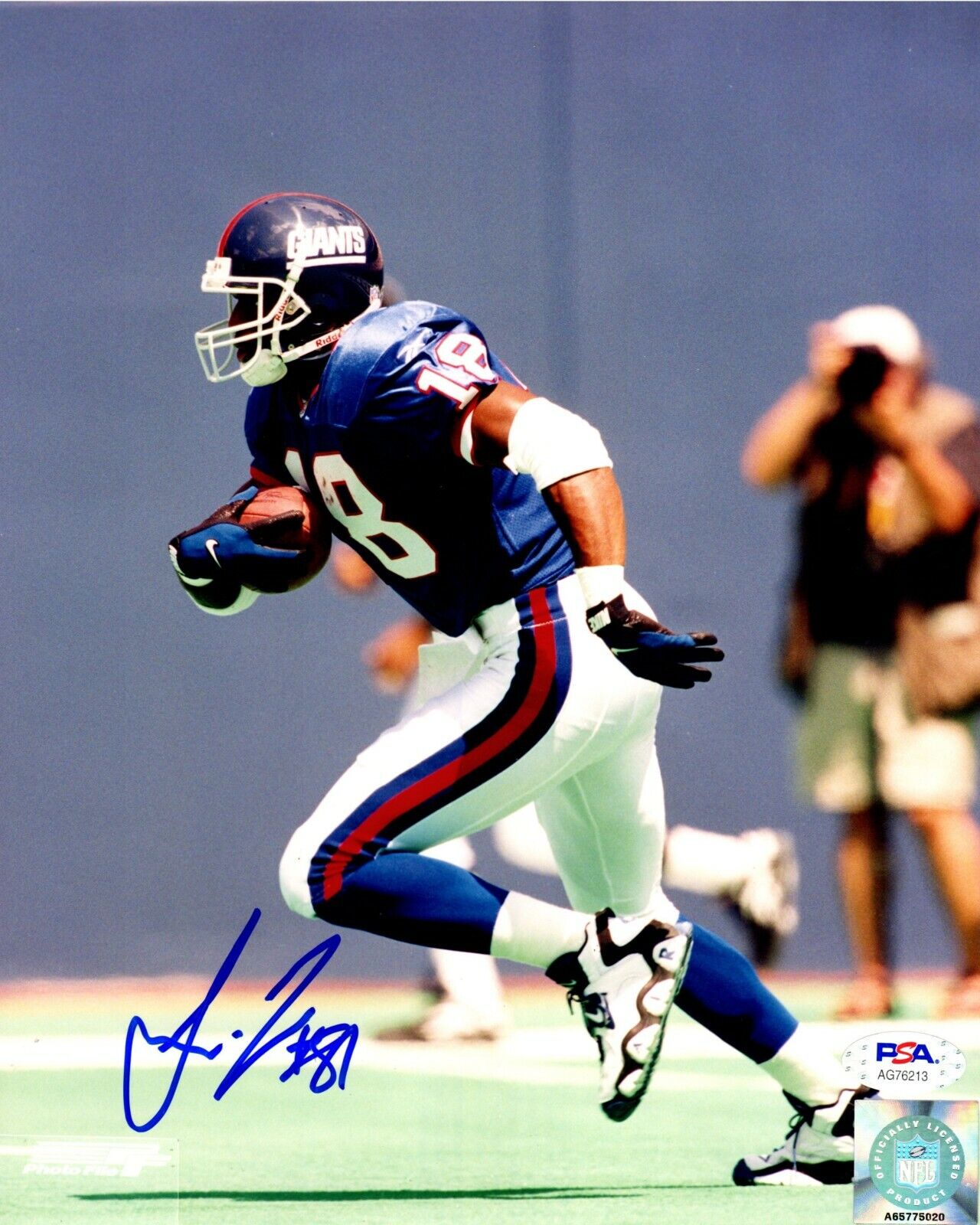 Amani Toomer autographed signed 8x10 Photo Poster painting NFL New York Giants PSA COA