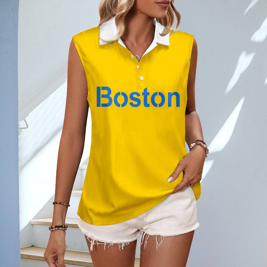 Women's V-neck Sleeveless Casual Polo Vest