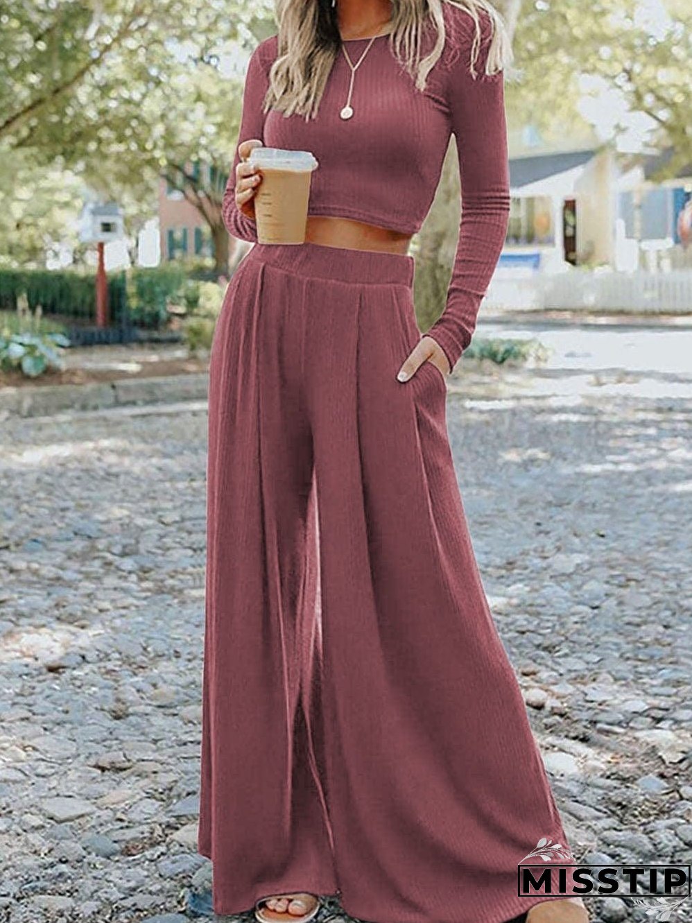Comfortable Knit Set: Perfect for Lounging or Going Out