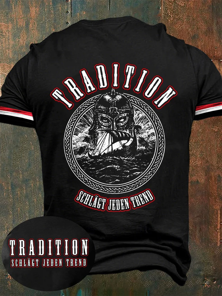 Herren tradition schlägt jeden bedrucktes kurzärmliges T-Shirt