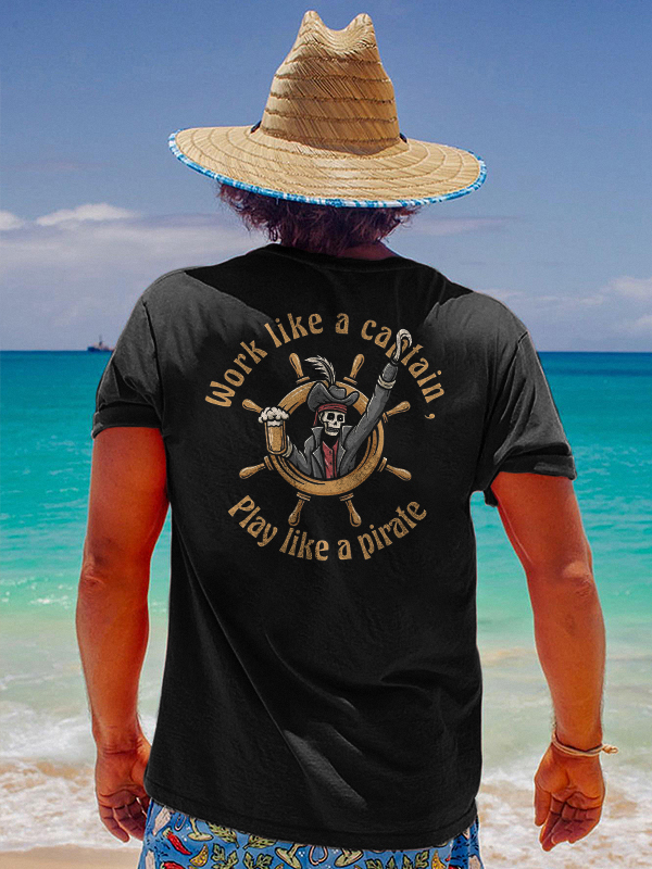 Work like a captain play like a pirate shirt funny' Women's T