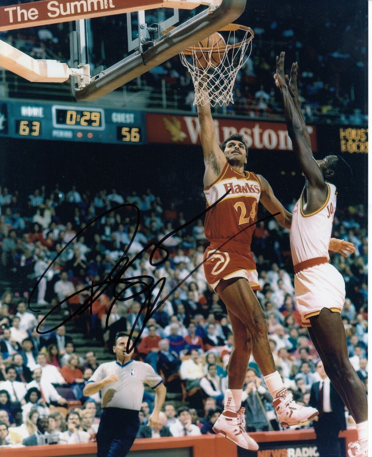 Reggie Theus #0 8x10 Signed Photo Poster painting w/ COA Atlanta Hawks