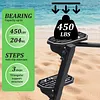 [US Local Warehouse] Boat Trailer Steps with Handrails Anti-Slip Boat Trailer Ladder Yacht Staircase Marine Trailer Step Capacity 450 lbs for Boats Dock & Launching