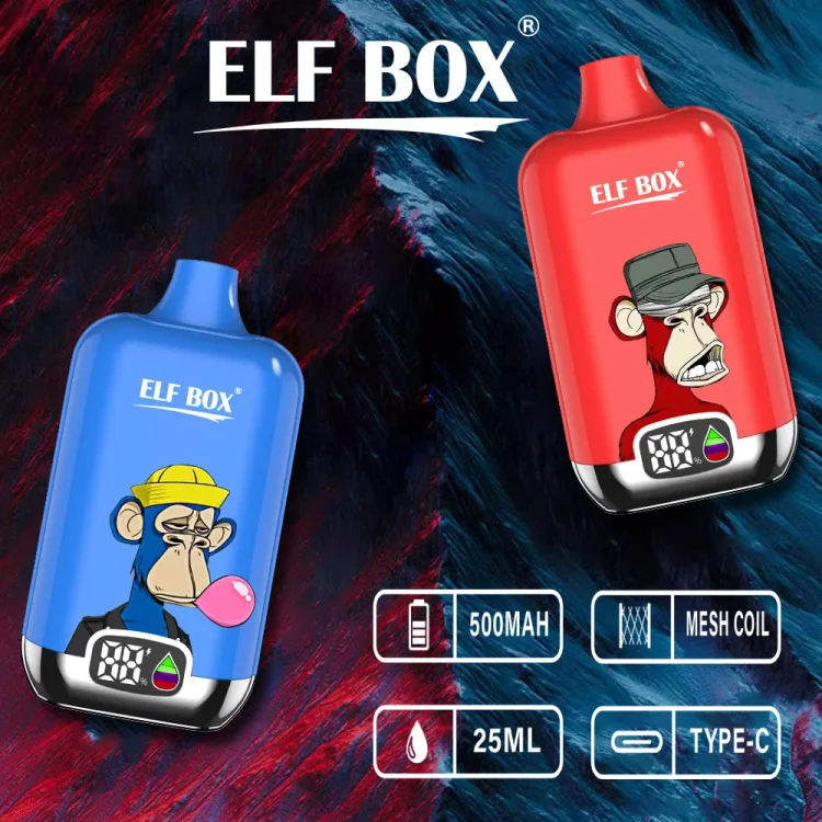 ELF BOX Digital 12000 Puffs 0% 2% 3% 5% Nicotine Sell Well LED Display(Box of 10) mysite www.vapeshoppromax.com