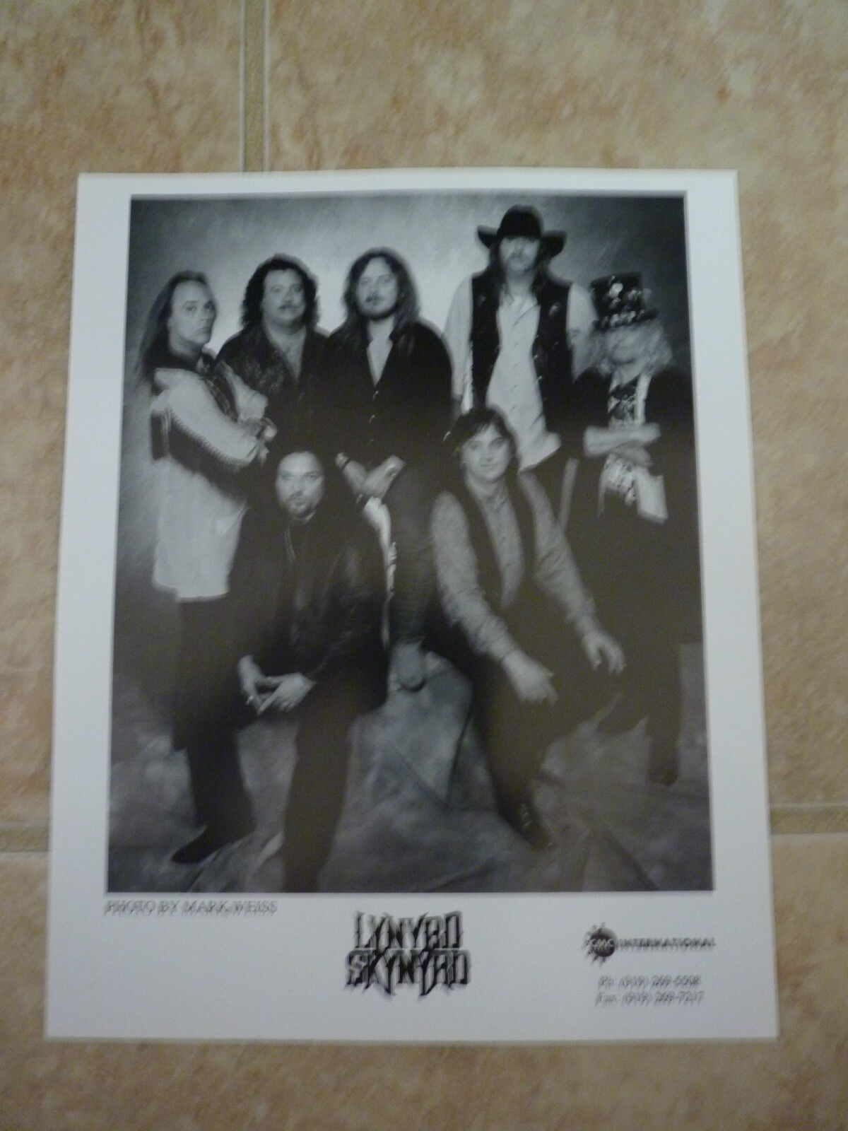 Lynyrd Skynyrd B&W 8x10 Photo Poster painting Music Promo