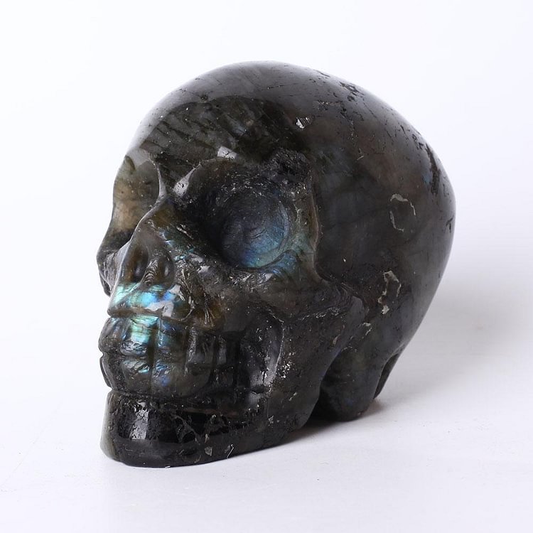 3" Larbradorite Crystal Carving Skull