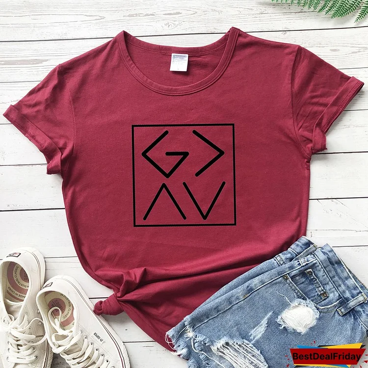 God Is Greater Than The High And The Lows T-shirts Women Religious Jesus Tshirt Summer Scripture Bible Verse Graphic Tees Tops