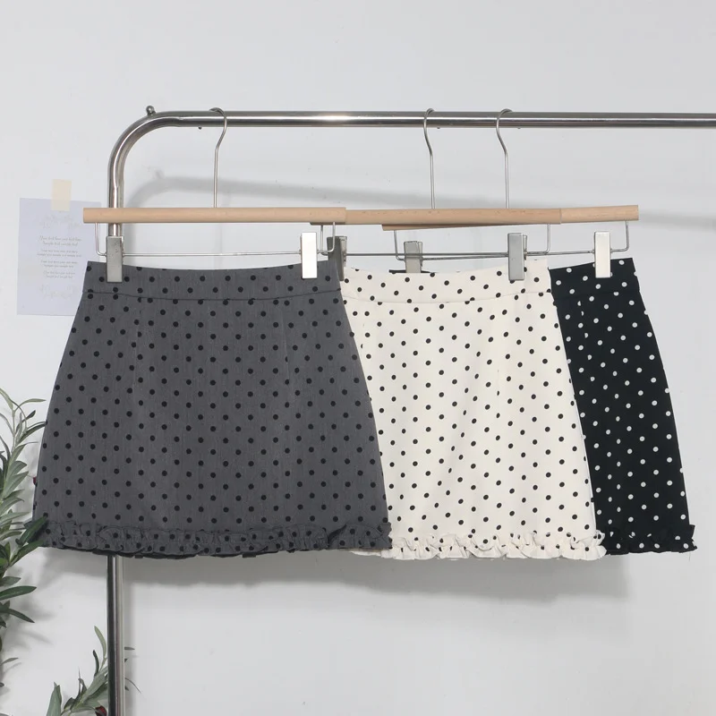 Nigikala Nigikala Plus Single Real Shot Korean Lace Skirt Wave Half-Body Skirt High Waist Anti-Walking Light A Word Ass Hip Skirt 6880