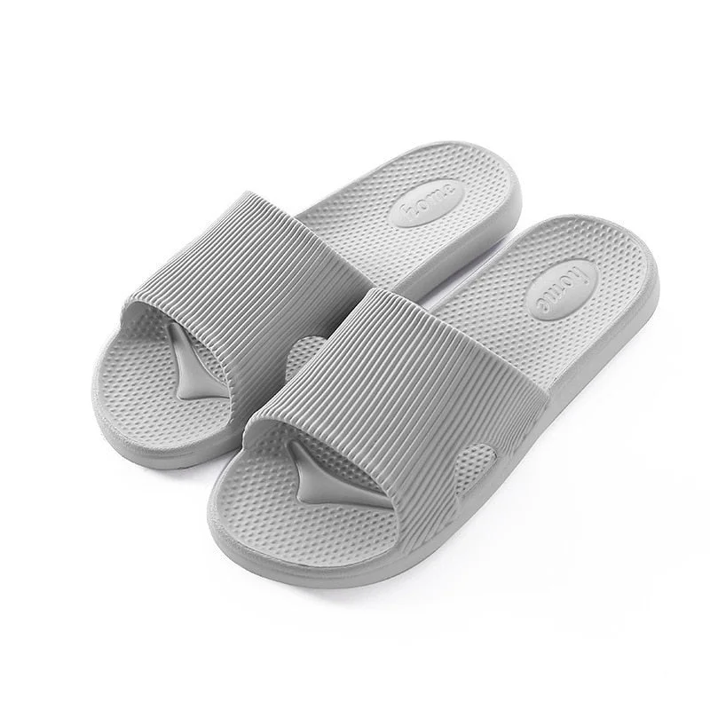 Unisex Summer Slippers women Non-Slip Family Bathroom slippers For women Eva stripe Flat With soft Slides Cool Slippers