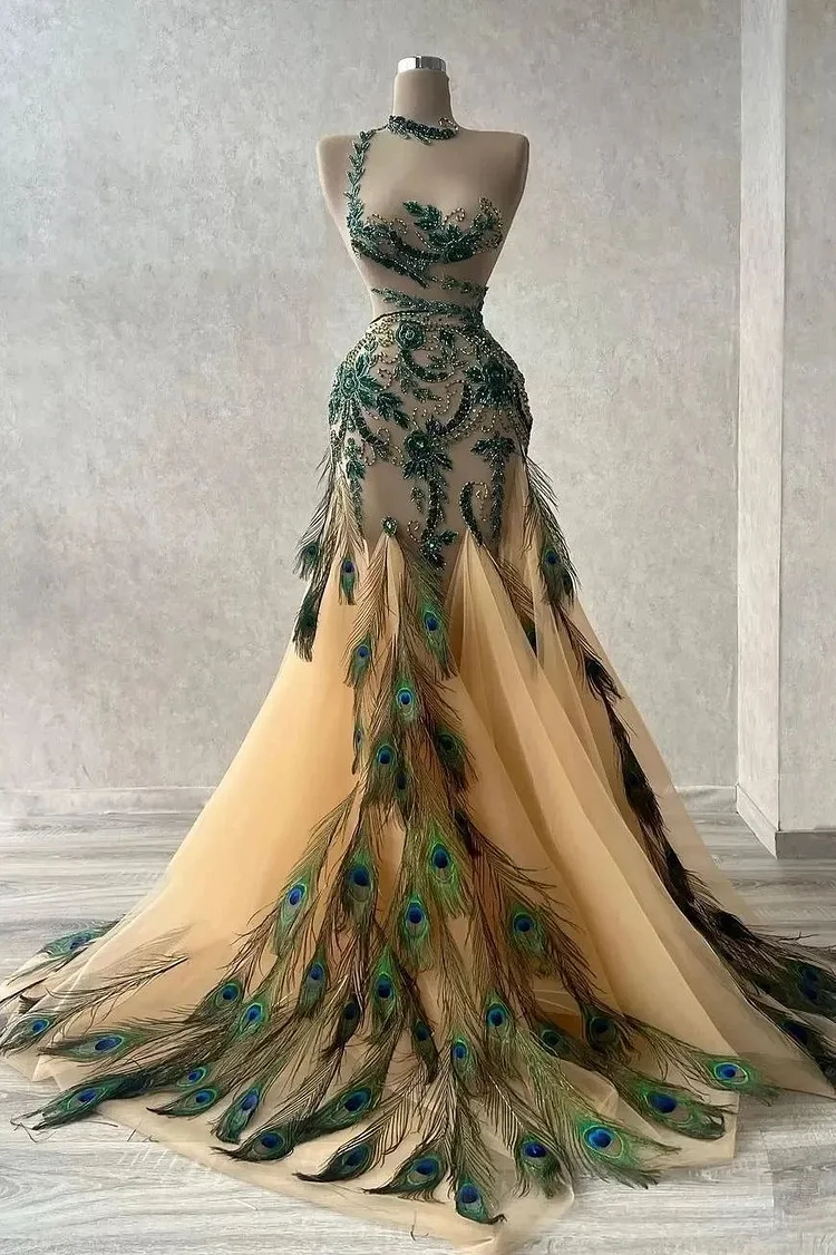 peacock dress