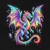 Crystal Dragon Colorful Neon Animals -14CT Stamped/Counted Cross Stitch 30*30cm tapestrymarket