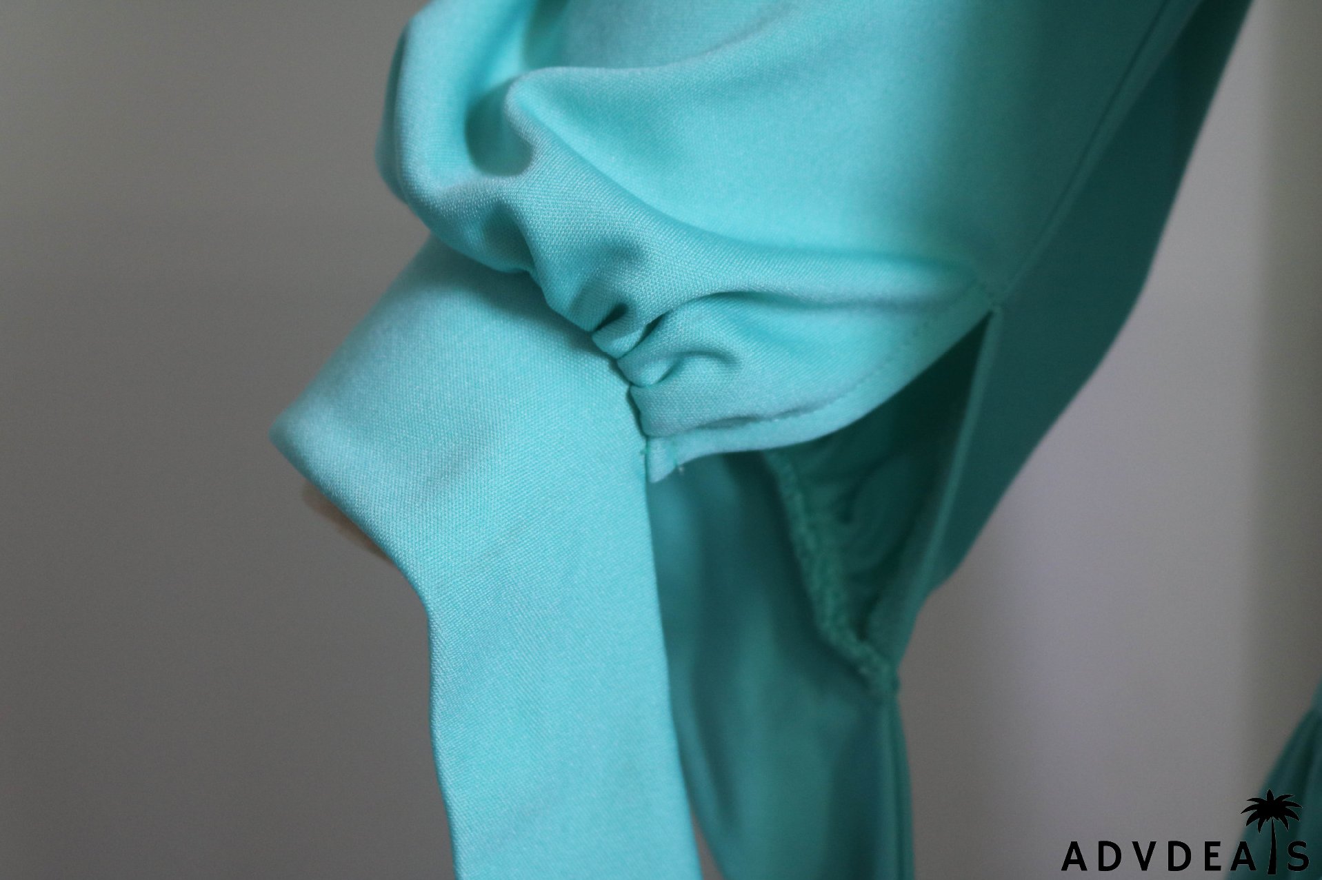 Women's Fashion Casual V-Neck Long Sleeve Ruffled Pleated Dress