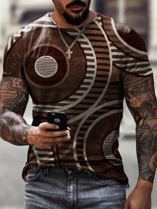 Men Print Casual T-shirts-01