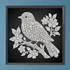 DIY Pearl Painting Bird for Home Wall Decor(25x25cm)