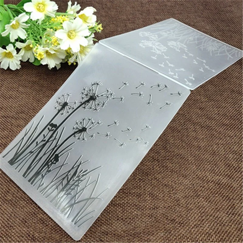 Dandelion print DIY Plastic Embossing Folders for DIY Scrapbooking Paper Craft/Card Making Decoration Supplies