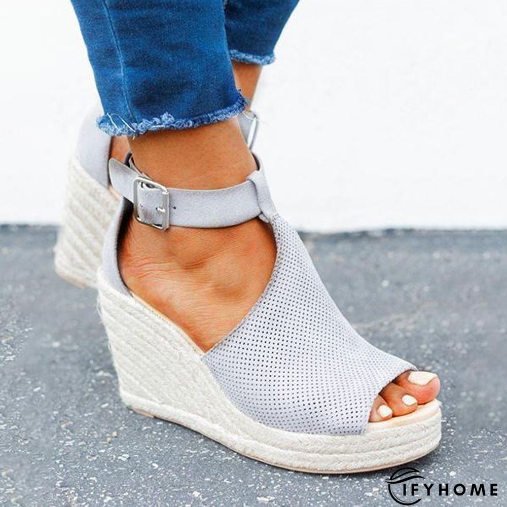 Women Summer Fish Mouth Wedge Sandals | IFYHOME