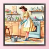 Modern Housewife-11CT Stamped Cross Stitch 40*40cm/15.75*15.75in tapestrymarket