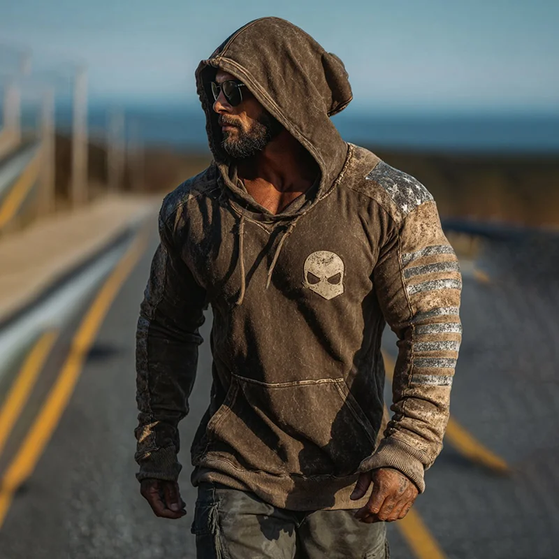 Men's Sports Casual Regional Symbol Hooded Sweatshirt-inspireuse