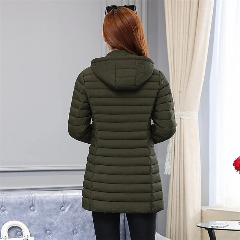 Down cotton Jackets for Womens 2020 Autumn Winter Hooded Parkas Plus size 6XL Keep warm Coat Slim Female Thin Tops IOQRCJV N172