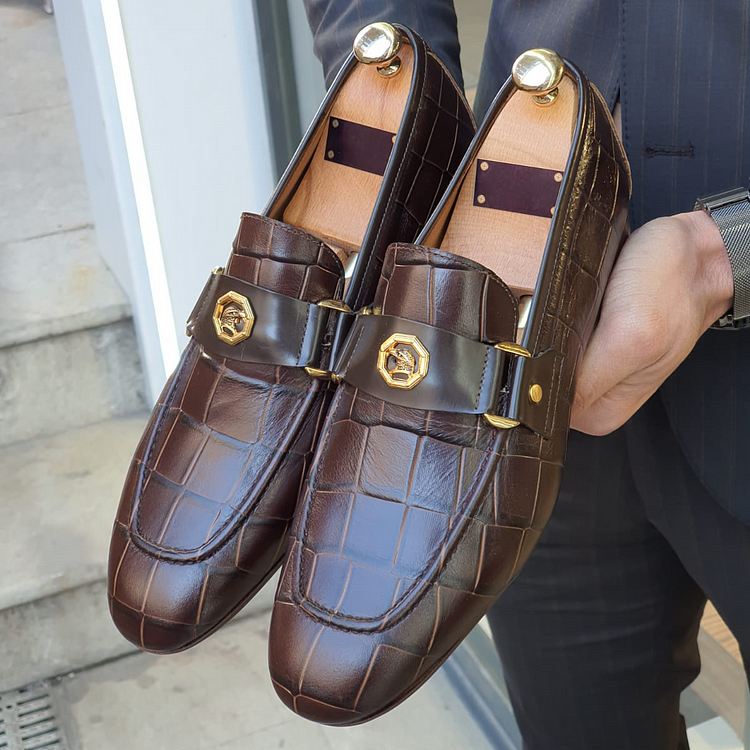 Berton Coffee Penny Loafers