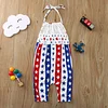 Kids Girl 4th Of July Independence Day Print Sleeveless Jumpsuit Rompers