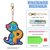 Diamond Painting Double Sided Dinosaur Letters P Keychain Pendant