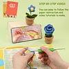 Flower Pot Crochet Starter Kits with Step-by-Step Video Tutorials, Hanging Potted Plants Knitting Starter Pack for Beginners Decoration