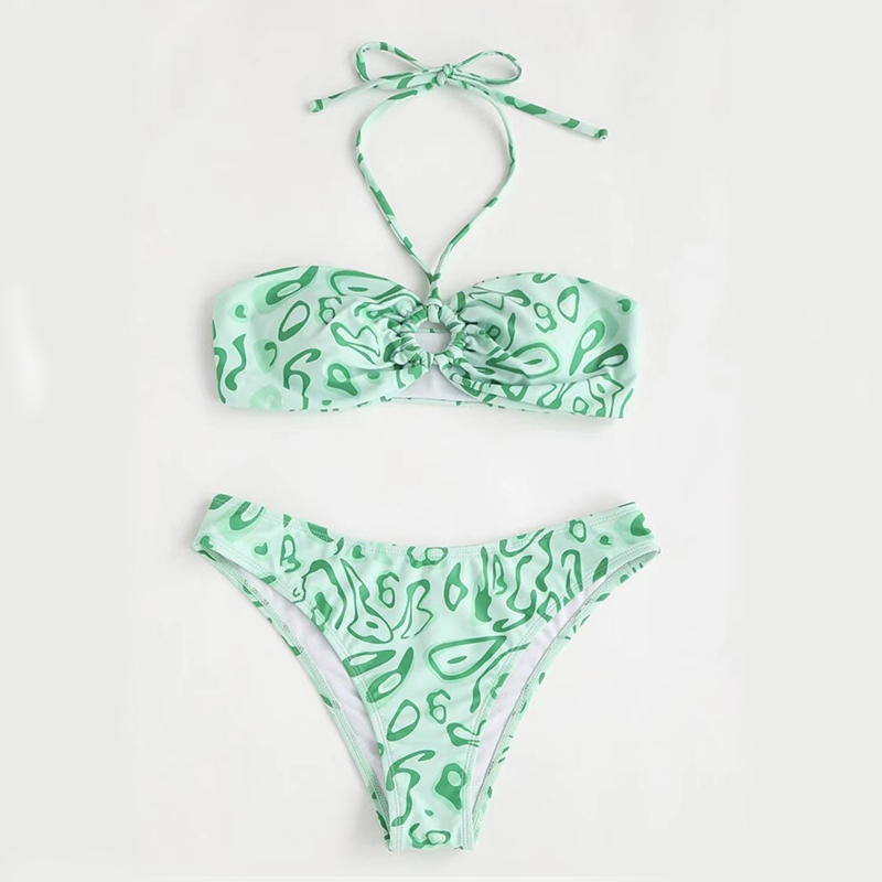 Mature Women Summer Beach Bikini Sexy Split Swimsuit