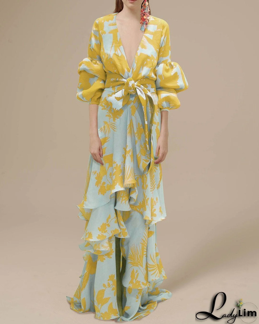 Multicolor Casual Print Fold Turndown Collar Shirt Dress Dresses