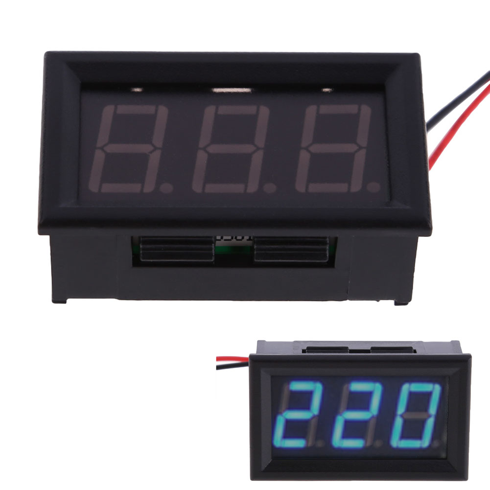 

Blue LED AC 30-500V Digital Voltmeter Voltage Display w/ 2 Wires, 501 Original