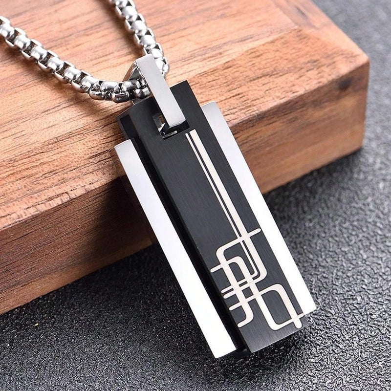 Casual Hip-Hop Punk Rectangle 304 Stainless Steel Titanium Steel Unisex Pendant Necklace