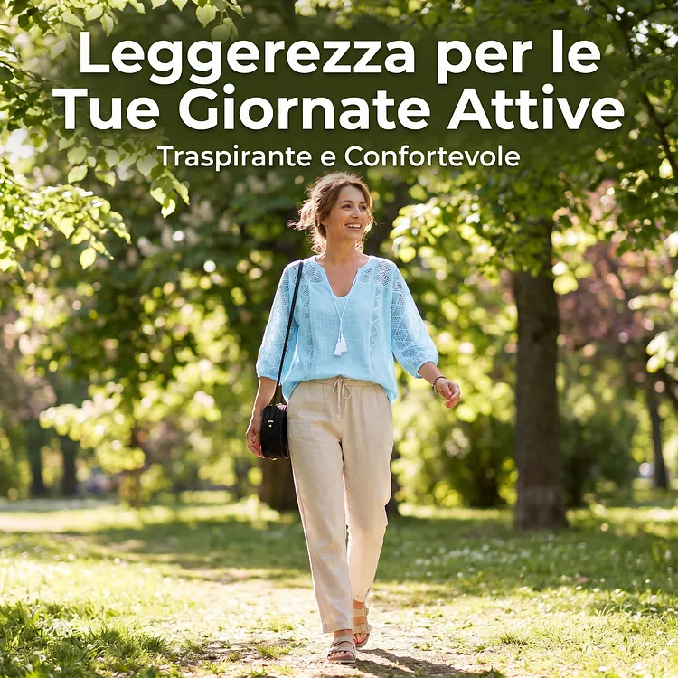 Camicetta da donna con scollo a U e dettagli traforati