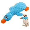Cute Duck Dog Squeak Toys with Built-in Squeaker Puppy Teething Interactive Chewing Plush Toy for All Breed Sizes To Keep Them Busy