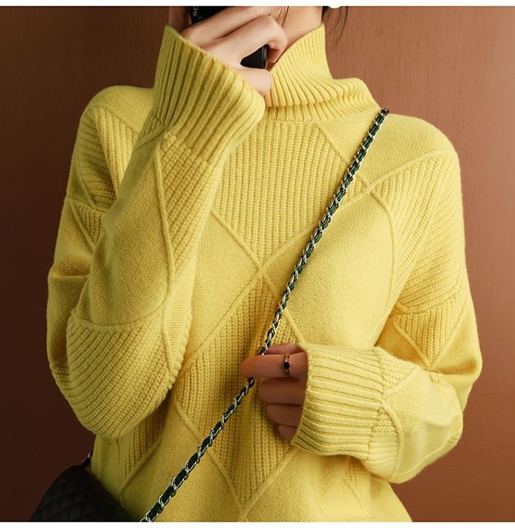 Musedesire™ Loose Cashmere Turtleneck Sweater Cardigan