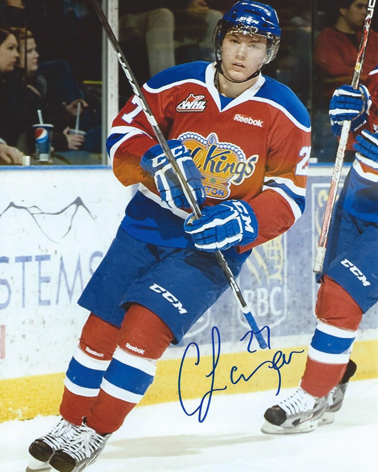 Curtis Lazar Signed 8x10 Photo Poster painting Edmonton Oil Kings Autographed COA