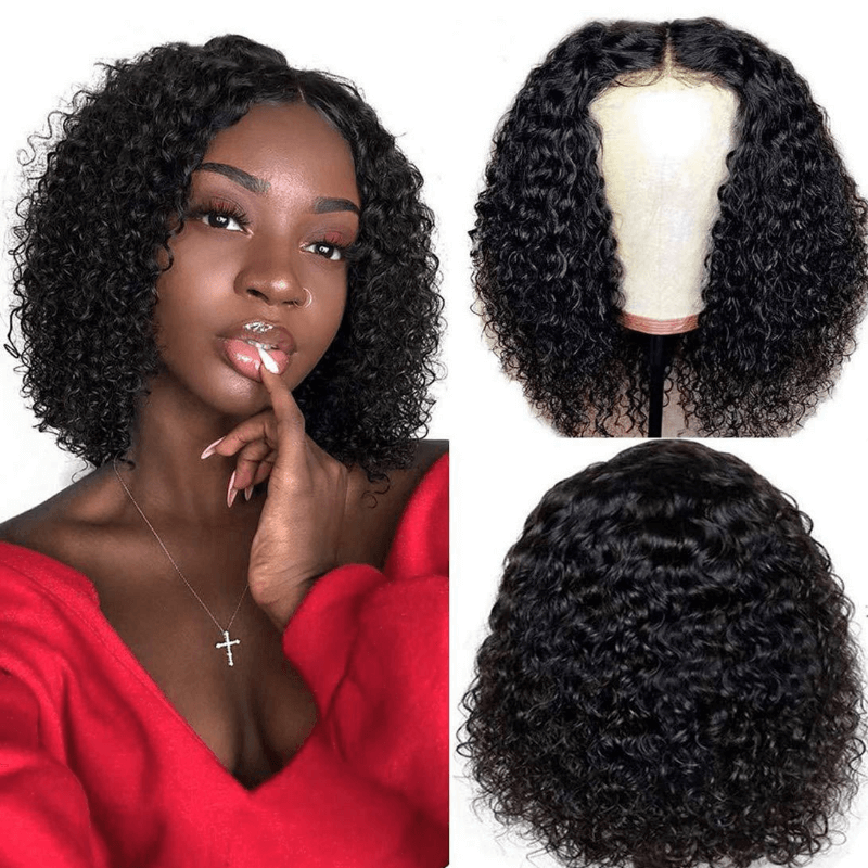 Jewtribute Hair®|Short Curly Bob Lace Front Wig Loose Deep Wave Wig