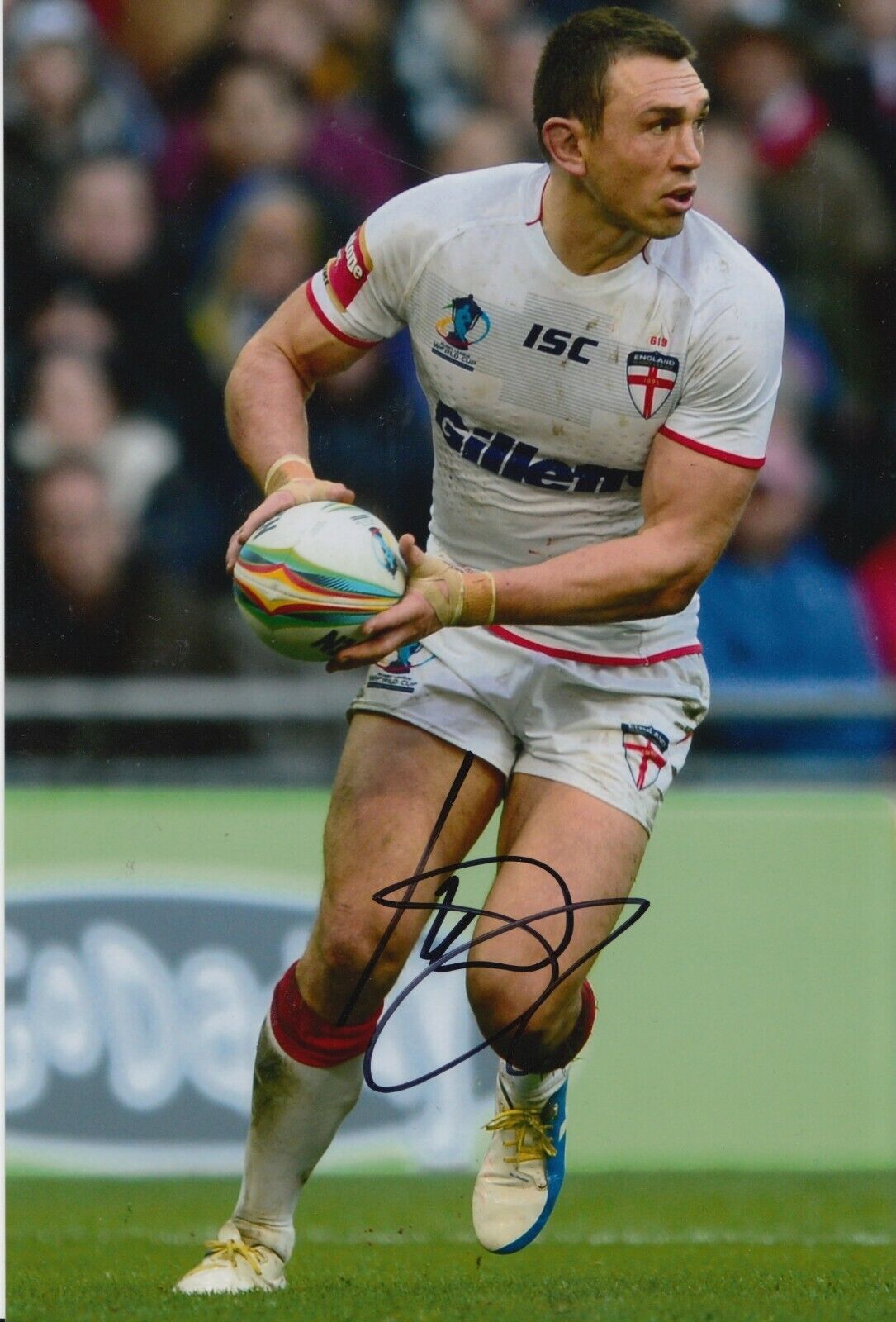 Kevin Sinfield Hand Signed 12x8 Photo Poster painting - Rugby League Autograph Leeds Rhinos.