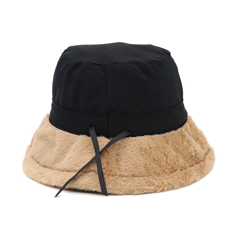 Autumn And Winter Hat Women’s New Rabbit Velvet Fisherman Hat Solid Color Candy Color Warm Thick Plush Basin Hat Japanese Fashion