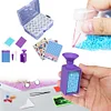 (US Local)Diamond Painting Bead Storage Container Diamond Art Organizer(24 Bottles Purple)
