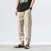 Gioiacombo&trade; Pantaloni harem da uomo in lino stile casual